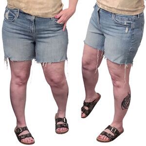 Old Navy Blue Distressed Midrise Cut Off Jean Shorts Plussize 14